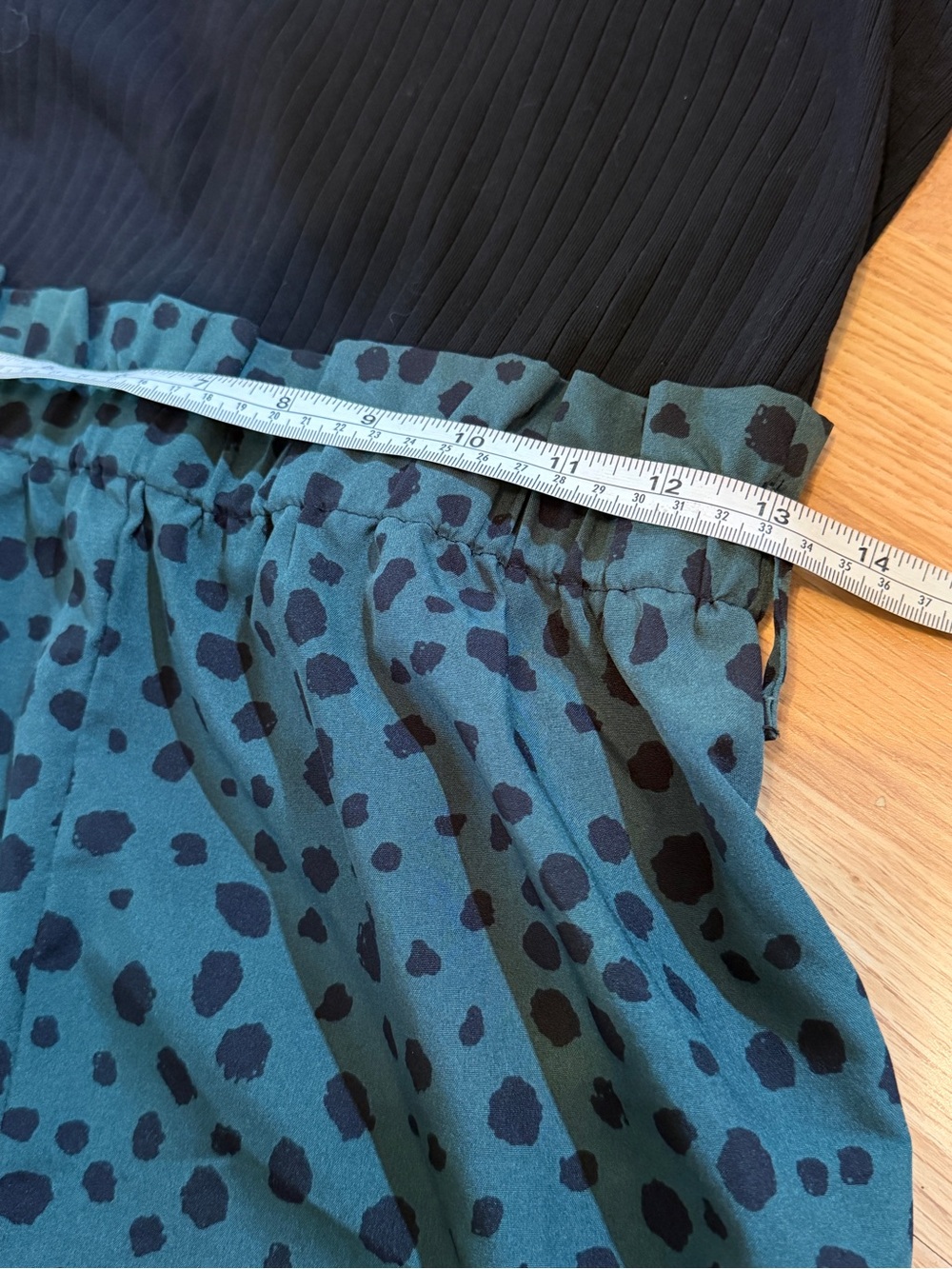 High-Waist Paperbag Tie Green Leopard Print Shorts - Picture 5 of 7